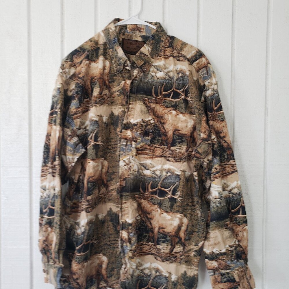 Bluff Creek Outfitters - Button up Deer Shirt - XL